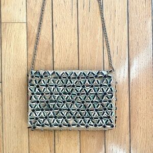ZARA Floral Beaded Crossbody Bag